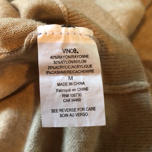 Cozy Vince camel color sweater size M - Picture 7 of 7